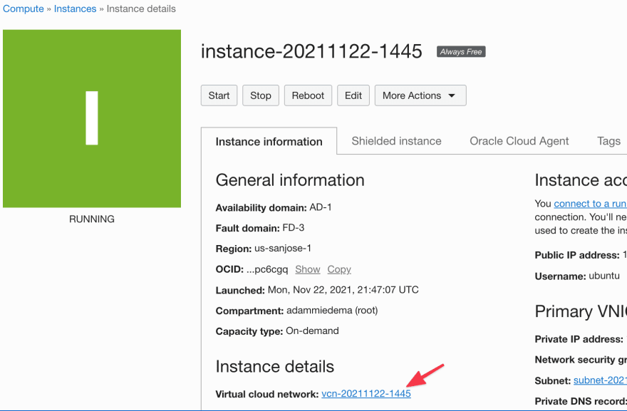 Virtual cloud Network Virtual cloud Network