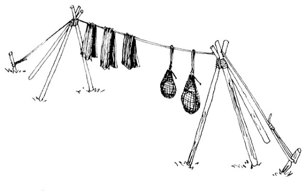 cleaning clothesline